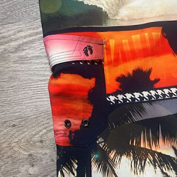 Hang Ten Mens Swim Trunks Size XL Board Shorts Lined Hawaiian Babymoon - Picture 2 of 13